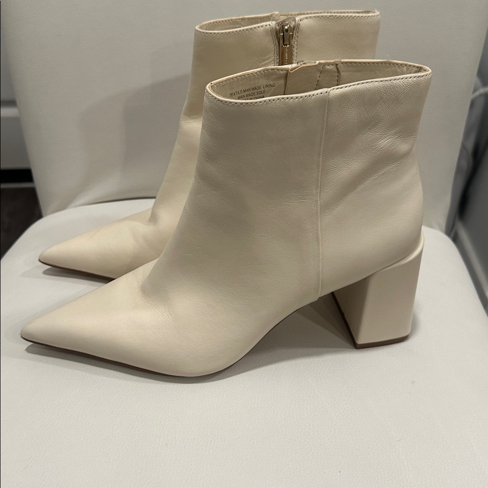 Vince Camuto Cream Ankle Boots - Picture 2 of 4